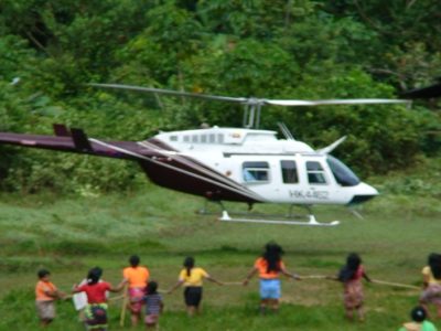 Helicóptero en Cerro Cara de Perro