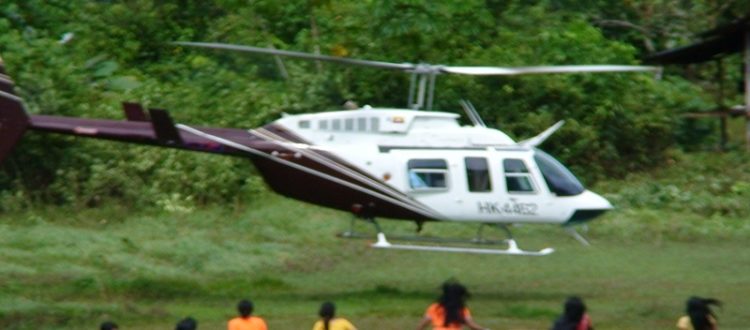 Helicóptero en Cerro Cara de Perro