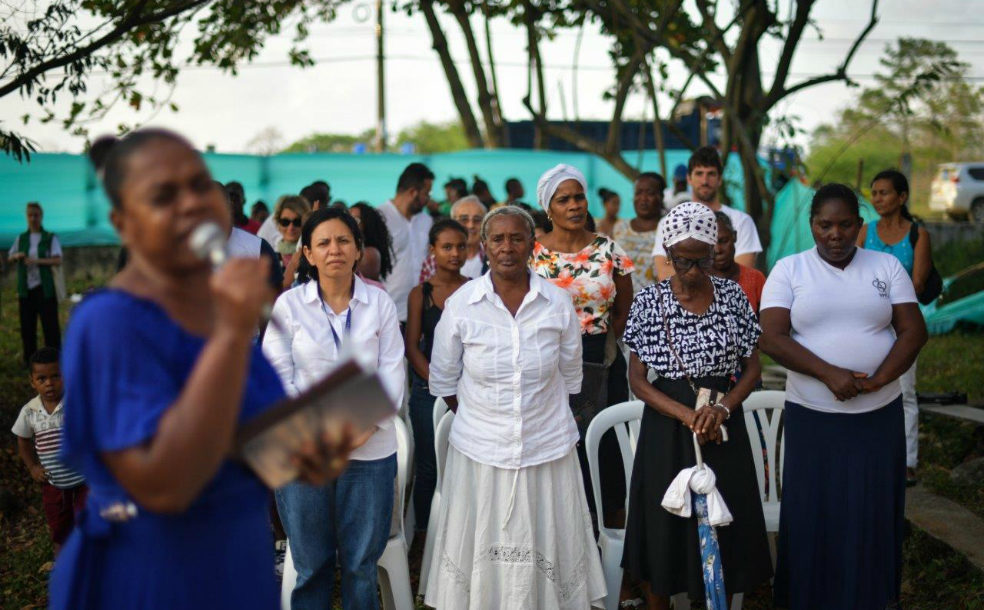 Las mujeres de la organización Clamores, que se reubicaron en Turbo, exigen condiciones dignas para continuar allí su vida. Por ejemplo, viviendas propias. Jose Vargas.